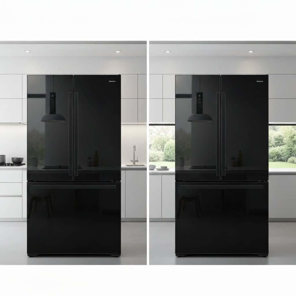Czarna lodówka – matowa czy z połyskiem? Wybierz idealne wykończenie do swojej kuchni