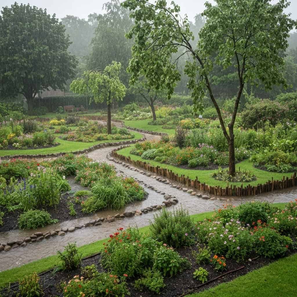 Ochrona ogrodu przed gwałtownymi ulewami i powodziami